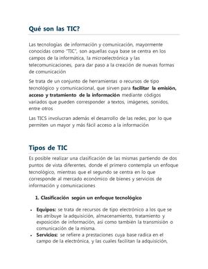 Qué Son Las Tic