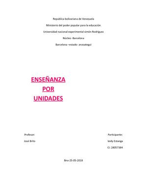 Enseñanza Por Unidades Jose Brito