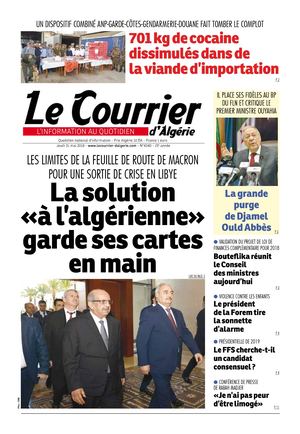 Le Courrier D'Algérie Du Jeudi 31 Mai 2018