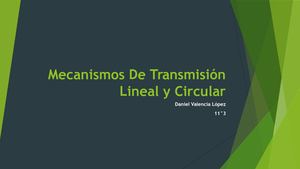 Mecanismos De Transmisión Lineal Y Circular