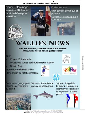 Wallon News 2ème trimestre 2017-2018