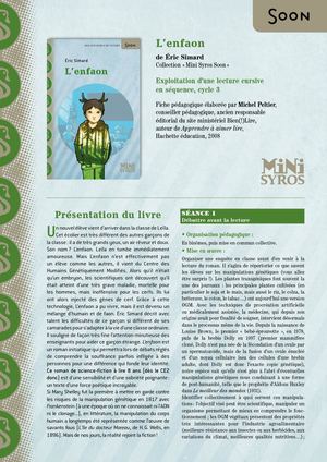Dossier pédagogique-  LEnfaon