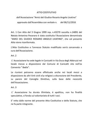 Atto Costitutivo Definitivo Ed Ultimativo