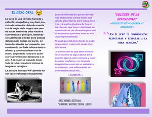 Triptico De Cultura De La Sexualidad