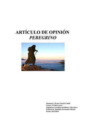 Artículo De Opinión (Peregrino)