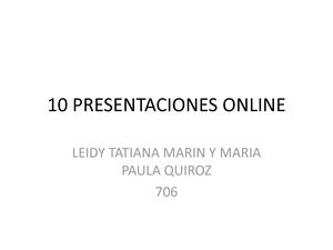 10 Presentaciones Online