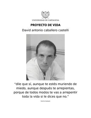 Proyecto De Vida David Caballero Castelli