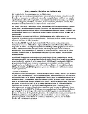 Breve Reseña Histórica De La Historieta