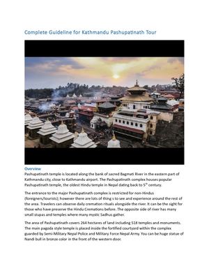 Complete Guideline For Kathmandu Pashupatinath Tour