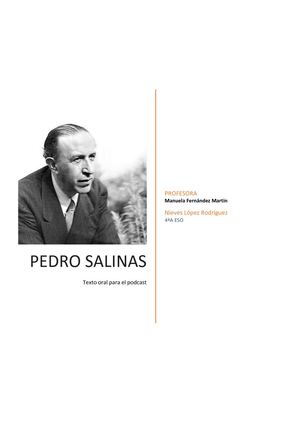 Podcast Pedro Salinas