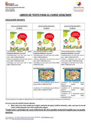 Libros De Texto Para El Curso 1718 Primaria