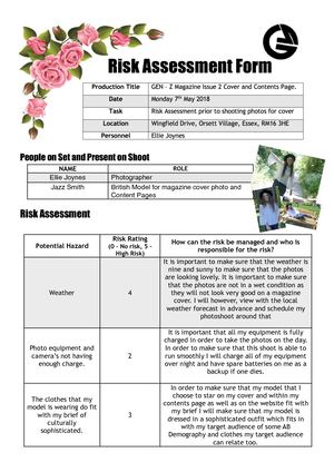 Risk Assessment 1