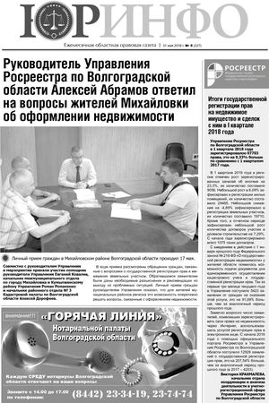 Юринфо май 2018