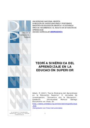 Teoría Sinérgica O Esfuerzo Concentrado