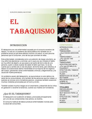 El Tabaquismo