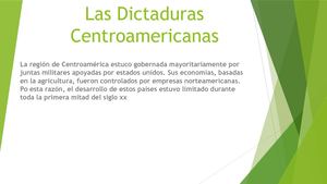 Las Dictaduras Centroamericanas