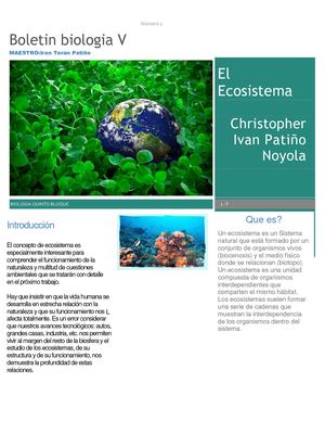 Boletin sobre los ecosistemas
