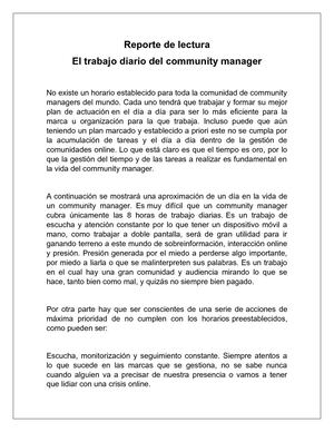 Reporte De Lectura