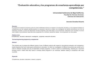 Articulo Academico Evaluacion Educativa