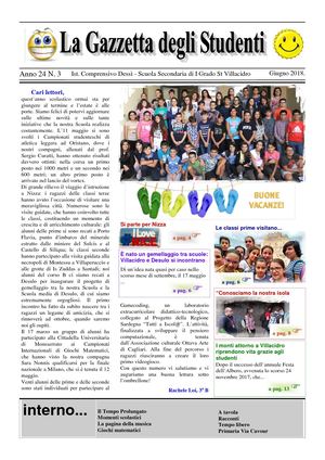 IL GIORNALINO "LA GAZZETTA DEGLI STUDENTI" AS 2017-18 n. 3