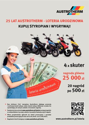25 Lat Austrotherm - Loteria Urodzinowa. Plakat