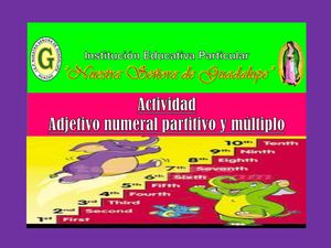 Adjetivo Partitivo Y Múltiplo Pratia