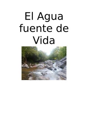 El Agua Fuente De Vida