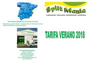 Tarifa Verano 2018 SPLITMANIA ZARAGOZA