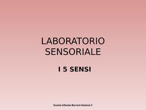 Laboratorio Sensoriale