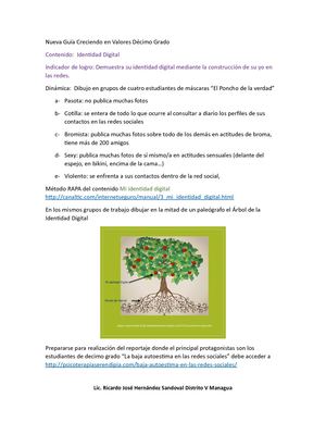 Creciendo En Valores Décimo Grado
