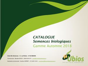 Catalogue Semences Ubios Automne 2018