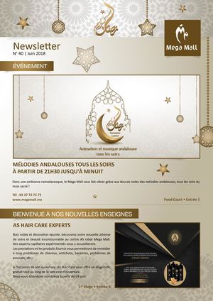 Newsletter N 40 Juin 2018