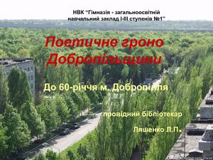 Поетичне гроно Добропільщини