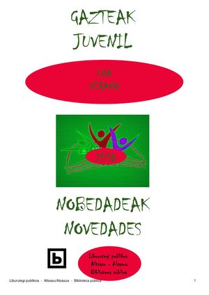 Novedades juveniles / Gazte nobedadeak. Uda - 2018 - Verano