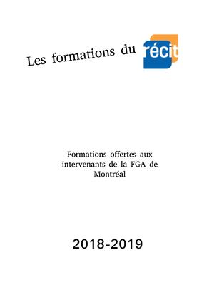 Formations Communes2018 2019