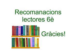 Recomacions Lectores 6è