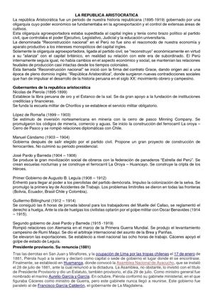 La Republica Aristocratica