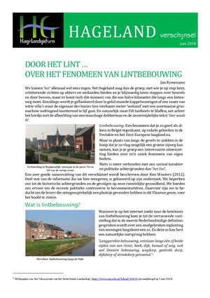 Door het lint ... over lintbebouwing in het Hageland