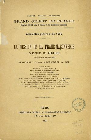 Amiable Mission Franc Maçonnerie