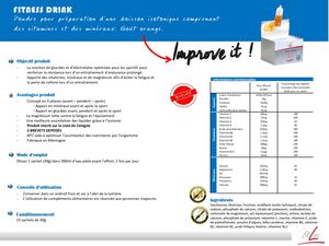Fiche Technique Fitness Drink