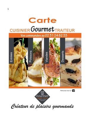 Carte gourmet traiteur Houlgate