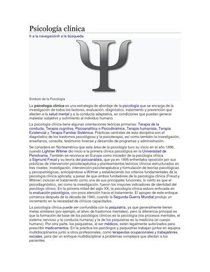 Psicología Clínica