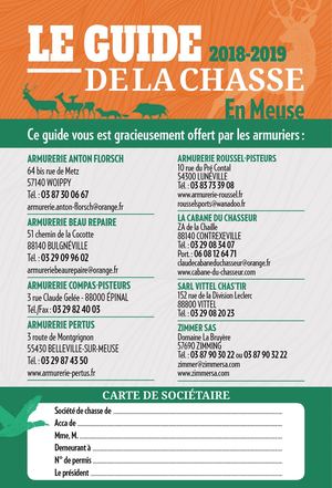 Guide de la chasse 2018 - Fédération des Chasseurs 55