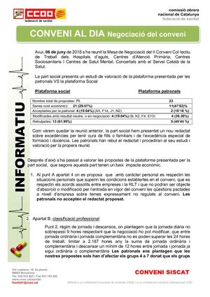 Nota Informativa Ccoo Siscat 06 06 18