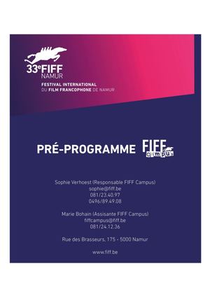 Pré Programme Fiff Campus 2018