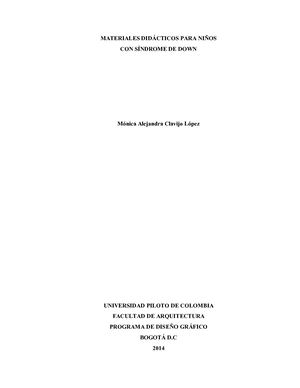 material didactico para niños con síndrome de down