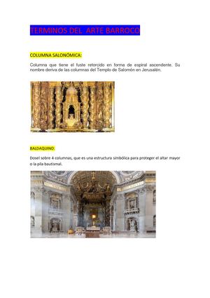 Terminos Del Arte Barroco
