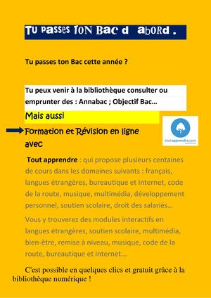 Tu Passes Ton Bac D'abord