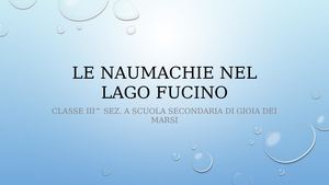 Le Naumachie Nel Lago Fucino