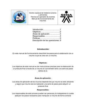manual de funcionamiento de insumos